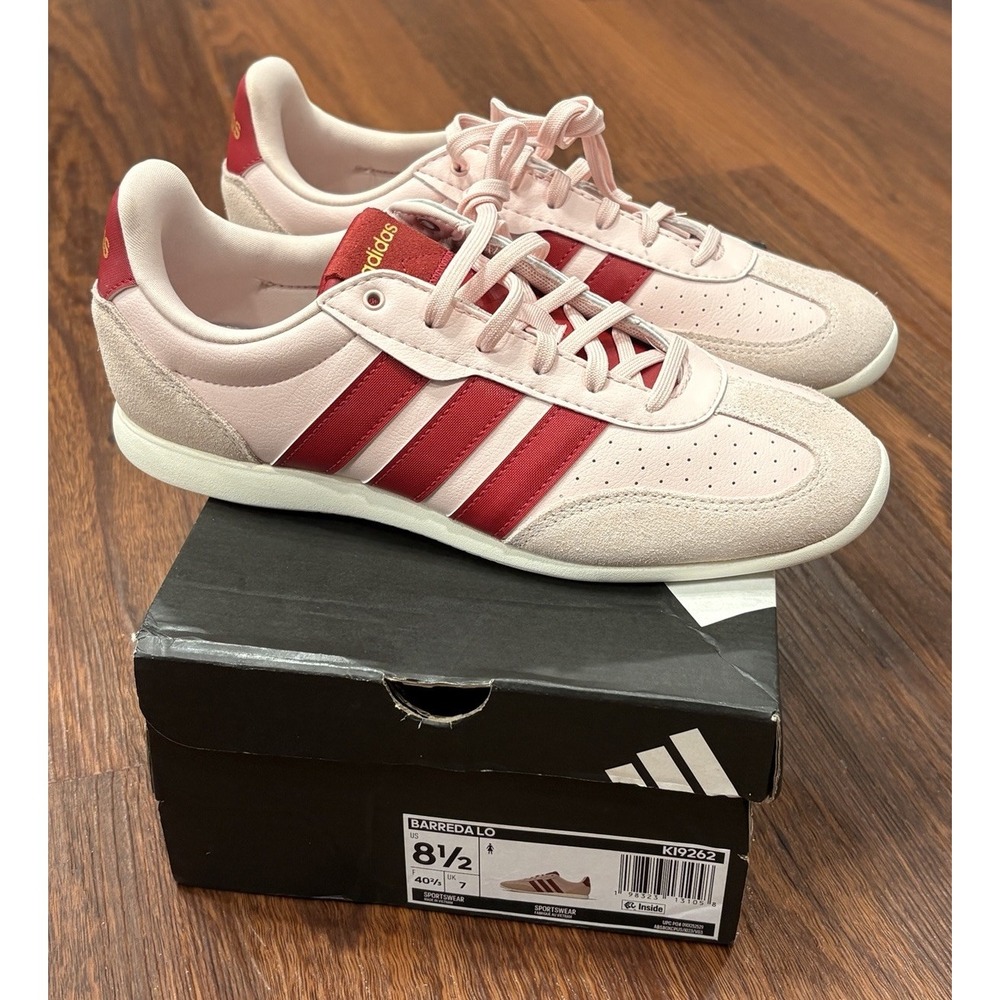 adidas Barreda Lo Women's Size 8.5 Athletic Casual Retro Pink Red Sneakers